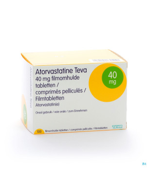 Atorvastatine teva 40mg comp pell 100 blister