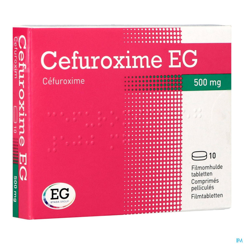 Cefuroxime eg 500mg comp pell 10 x 500mg