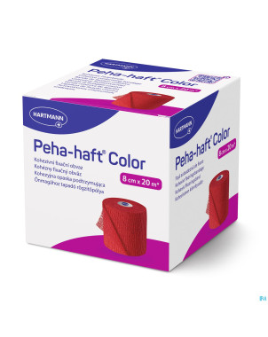 Peha haft hartm col.s/lat.rouge  8cmx20m 1 9324614