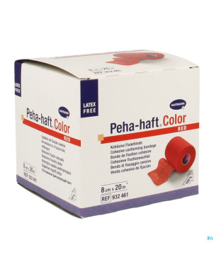 Peha haft hartm col.s/lat.rouge  8cmx20m 1 9324614