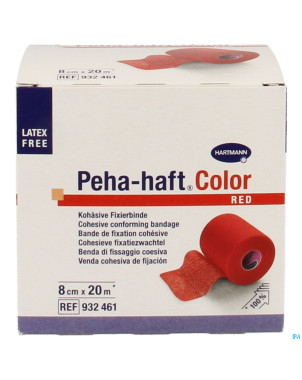 Peha haft hartm col.s/lat.rouge  8cmx20m 1 9324614