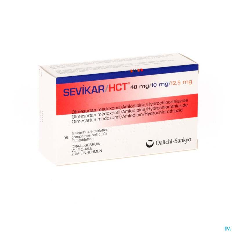Sevikar hct 40 mg/10 mg/12,5 mg comp pell 98