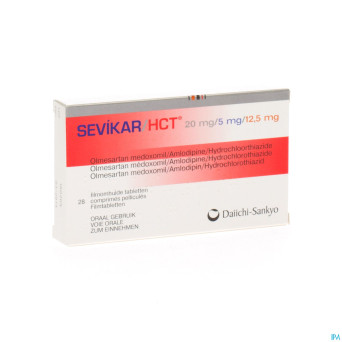 Sevikar hct 20 mg/5 mg/12,5 mg comp pell 28
