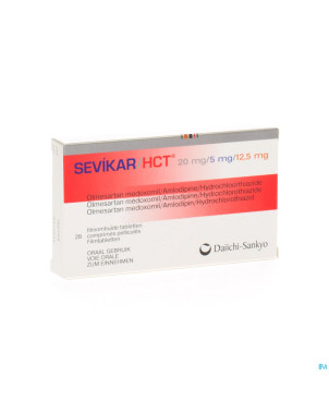 Sevikar hct 20 mg/5 mg/12,5 mg comp pell 28