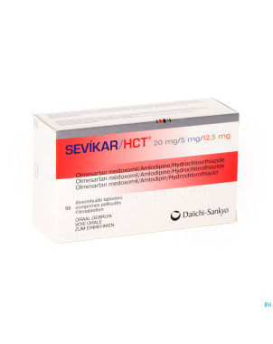 Sevikar hct 20 mg/5 mg/12,5 mg comp pell 98