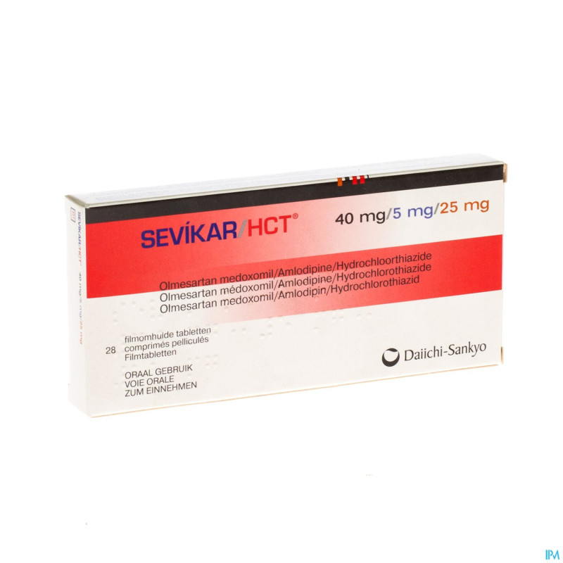 Sevikar hct 40 mg/5 mg/25 mg comp pell 28
