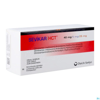 Sevikar hct 40 mg/5 mg/25 mg comp pell 98