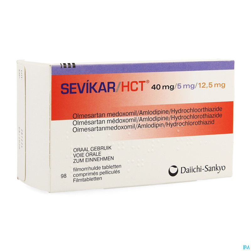 Sevikar hct 40 mg/5 mg/12,5 mg comp pell 98