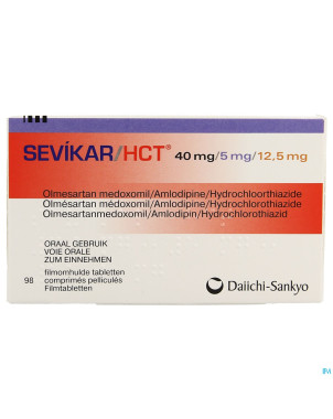 Sevikar hct 40 mg/5 mg/12,5 mg comp pell 98