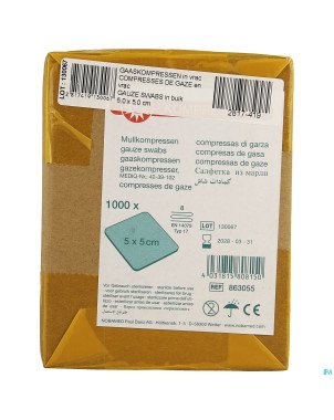 Noba cp gaze  5x 5cm vrac 1000 9300200