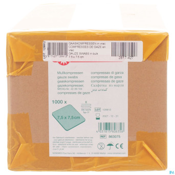 Noba cp gaze  7,5x 7,5cm vrac 1000 9300210