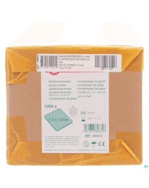 Noba cp gaze  7,5x 7,5cm vrac 1000 9300210