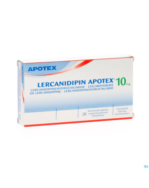 Lercanidipine apotex 10 mg comp pell 28 x 10 mg