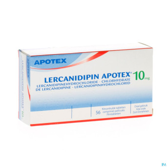 Lercanidipine apotex 10 mg comp pell 56 x 10 mg