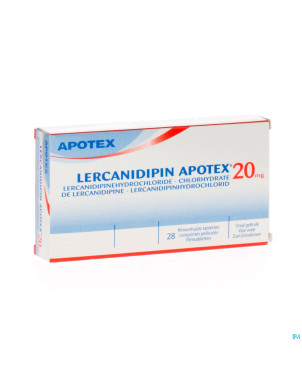 Lercanidipine apotex 20 mg comp pell 28 x 20 mg