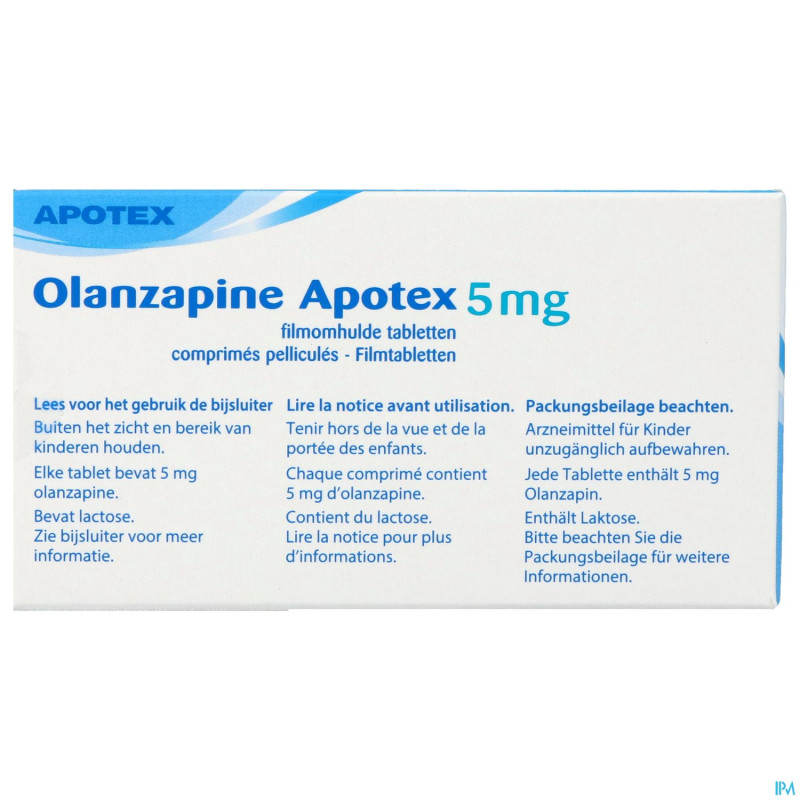 Olanzapine apotex  5 mg comp pell 28x 5mg