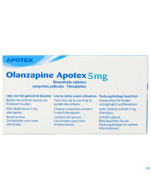Olanzapine apotex  5 mg comp pell 28x 5mg