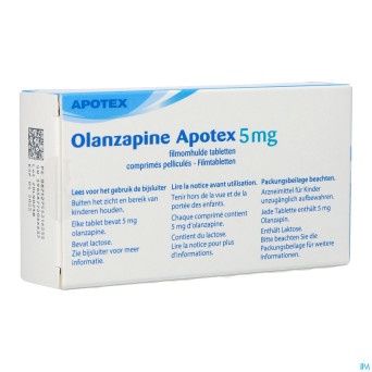 Olanzapine apotex  5 mg comp pell 28x 5mg