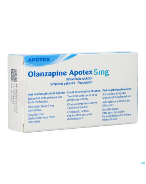 Olanzapine apotex  5 mg comp pell 28x 5mg