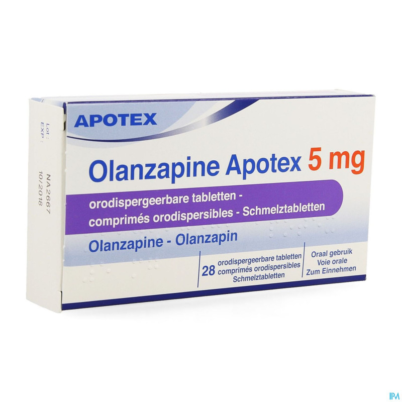 Olanzapine apotex  5 mg comp orodisp 28x 5mg
