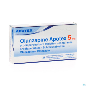 Olanzapine apotex  5 mg comp orodisp 28x 5mg