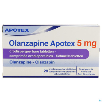 Olanzapine apotex  5 mg comp orodisp 28x 5mg