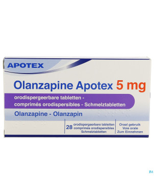 Olanzapine apotex  5 mg comp orodisp 28x 5mg