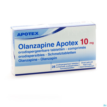 Olanzapine apotex 10 mg comp orodisp 28x 10mg