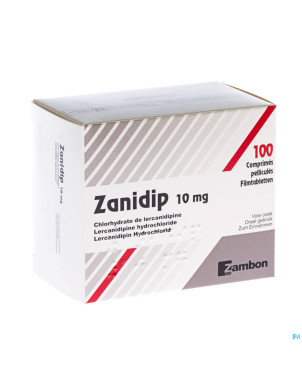 Zanidip impexeco comp 100 x 10 mg pip