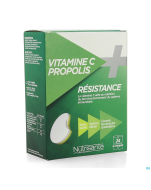 Vitamine c+propolis    comp a croquer tube 2x12
