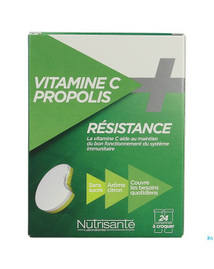 Vitamine c+propolis    comp a croquer tube 2x12