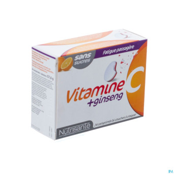 Vitamine c+ginseng    comp a croquer tube 2x12