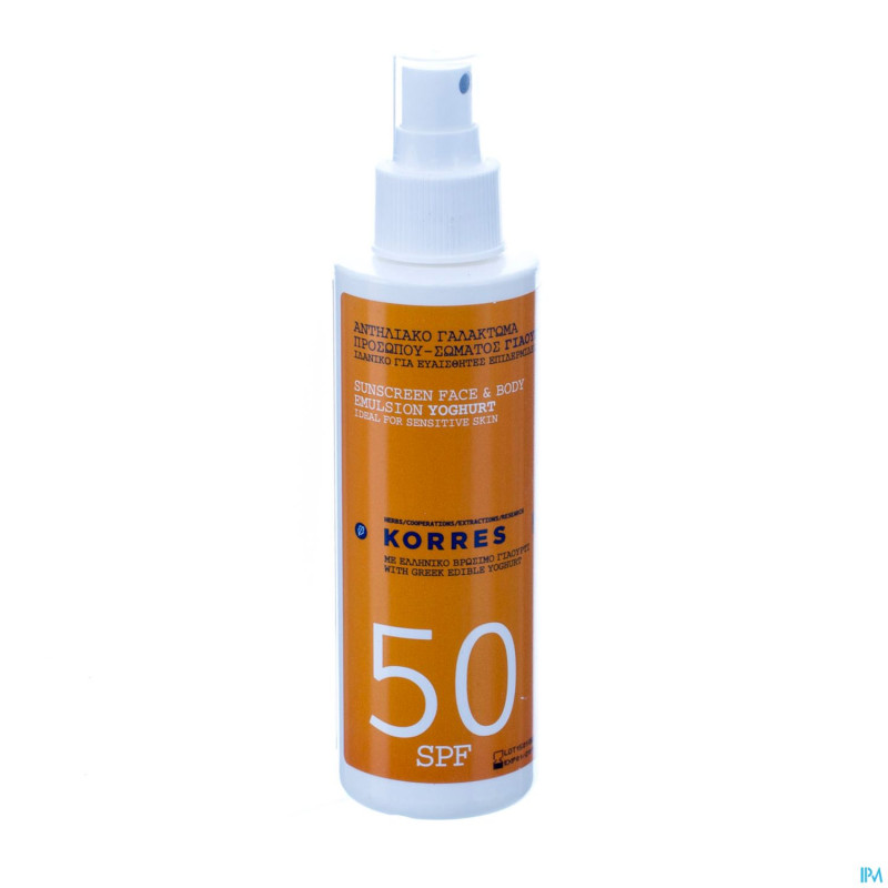 Korres ks sun spray yogourt ip50    150ml