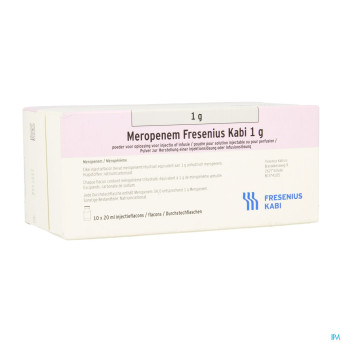 Meropenem kabi 1 g poudre 10 fl sol inj ou inf