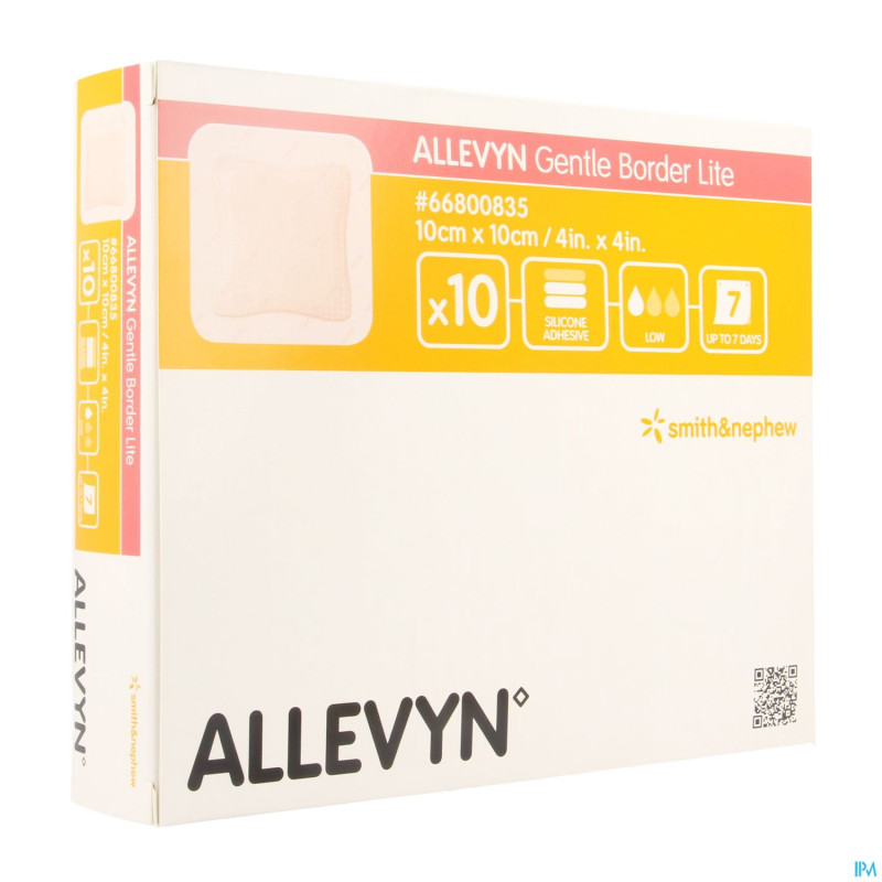 Allevyn gentle border lite 10,0x10,0cm 10 66800835
