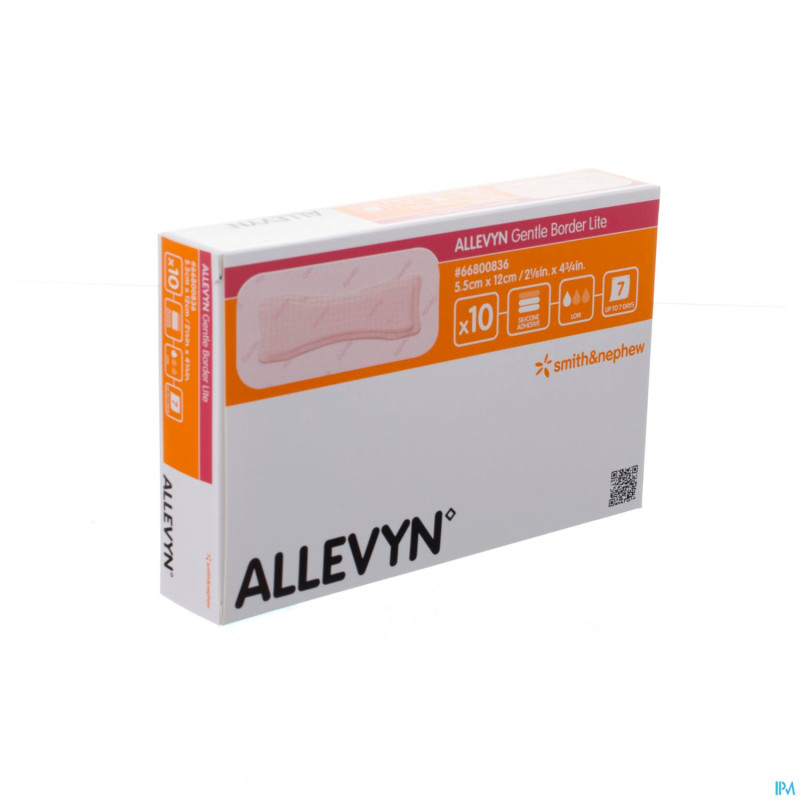 Allevyn gentle border lite  5,5x12,0cm 10 66800836