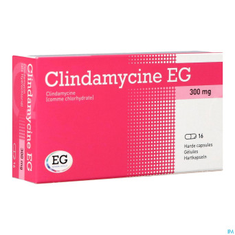 Clindamycine eg 300 mg caps dur 16 x 300 mg