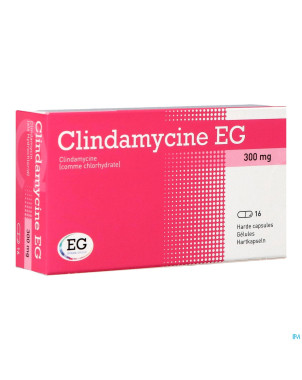 Clindamycine eg 300 mg caps dur 16 x 300 mg