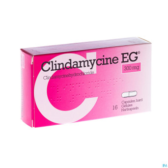 Clindamycine eg 300 mg caps dur 16 x 300 mg