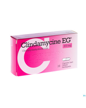 Clindamycine eg 300 mg caps dur 16 x 300 mg