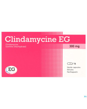 Clindamycine eg 300 mg caps dur 16 x 300 mg