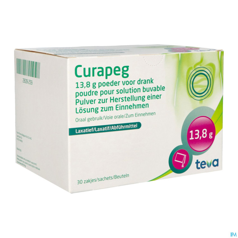 Curapeg 13,7 g poudre sol buv 30