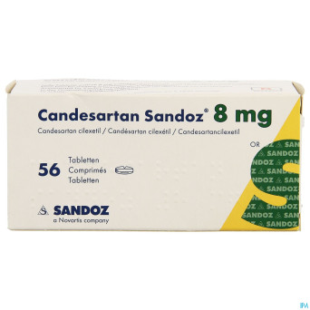 Candesartan sandoz tabl 56 x  8 mg