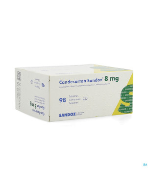 Candesartan sandoz tabl 98 x  8 mg