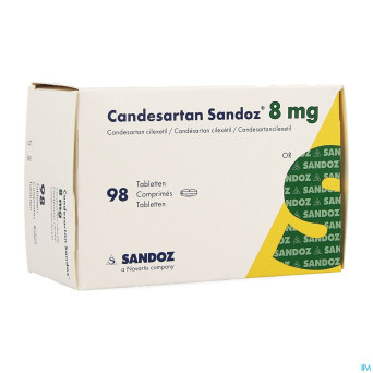 Candesartan sandoz tabl 98 x  8 mg