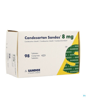 Candesartan sandoz tabl 98 x  8 mg
