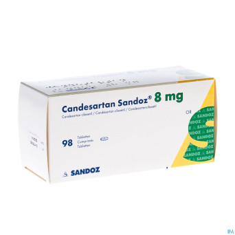 Candesartan sandoz tabl 98 x  8 mg