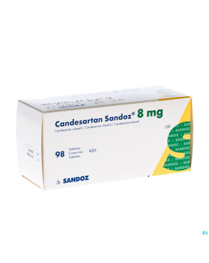 Candesartan sandoz tabl 98 x  8 mg