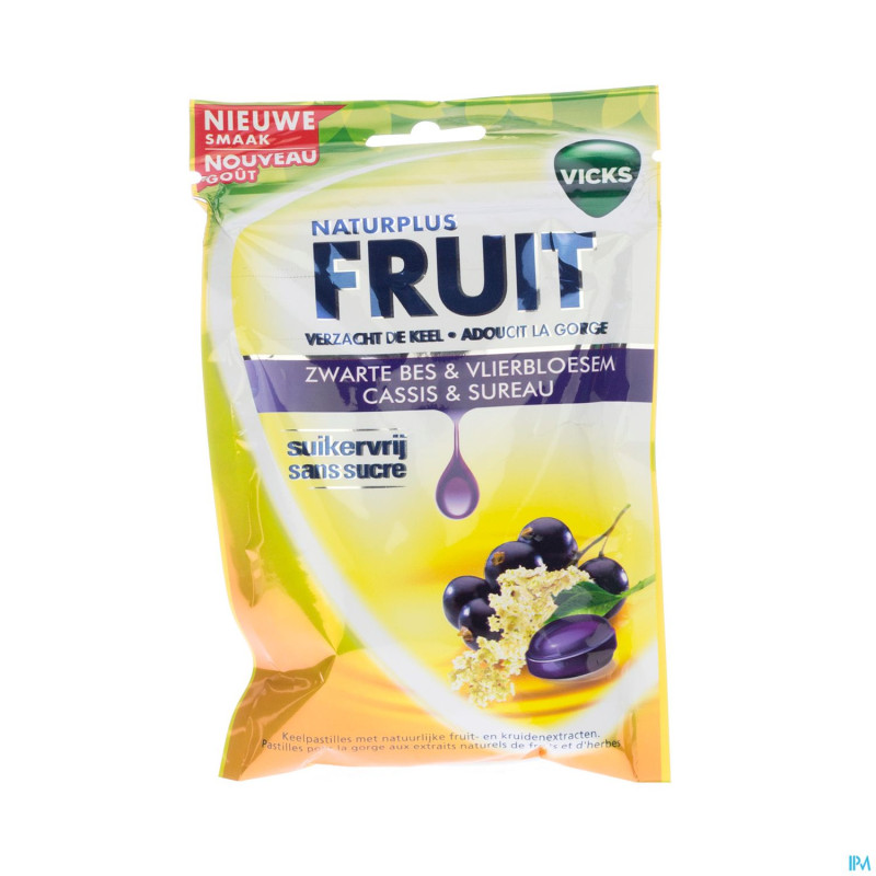 Vicks cassis-sureau s/sucre sach 72g