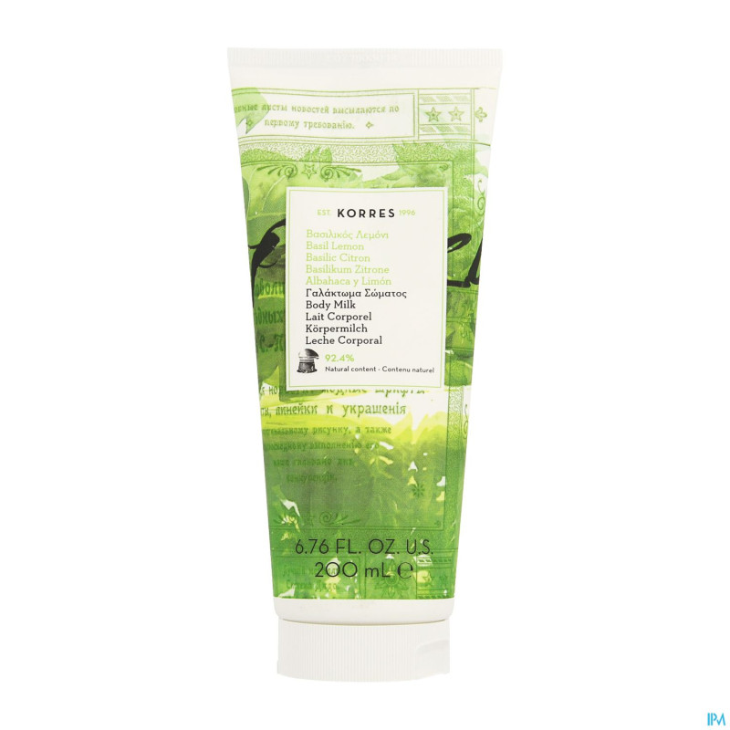 Korres kb lait corporel basilic-lemon    200ml